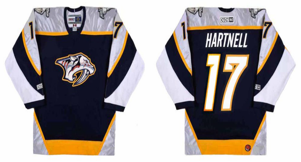 2019 Men Nashville Predators #17 Hartnell black CCM NHL jerseys